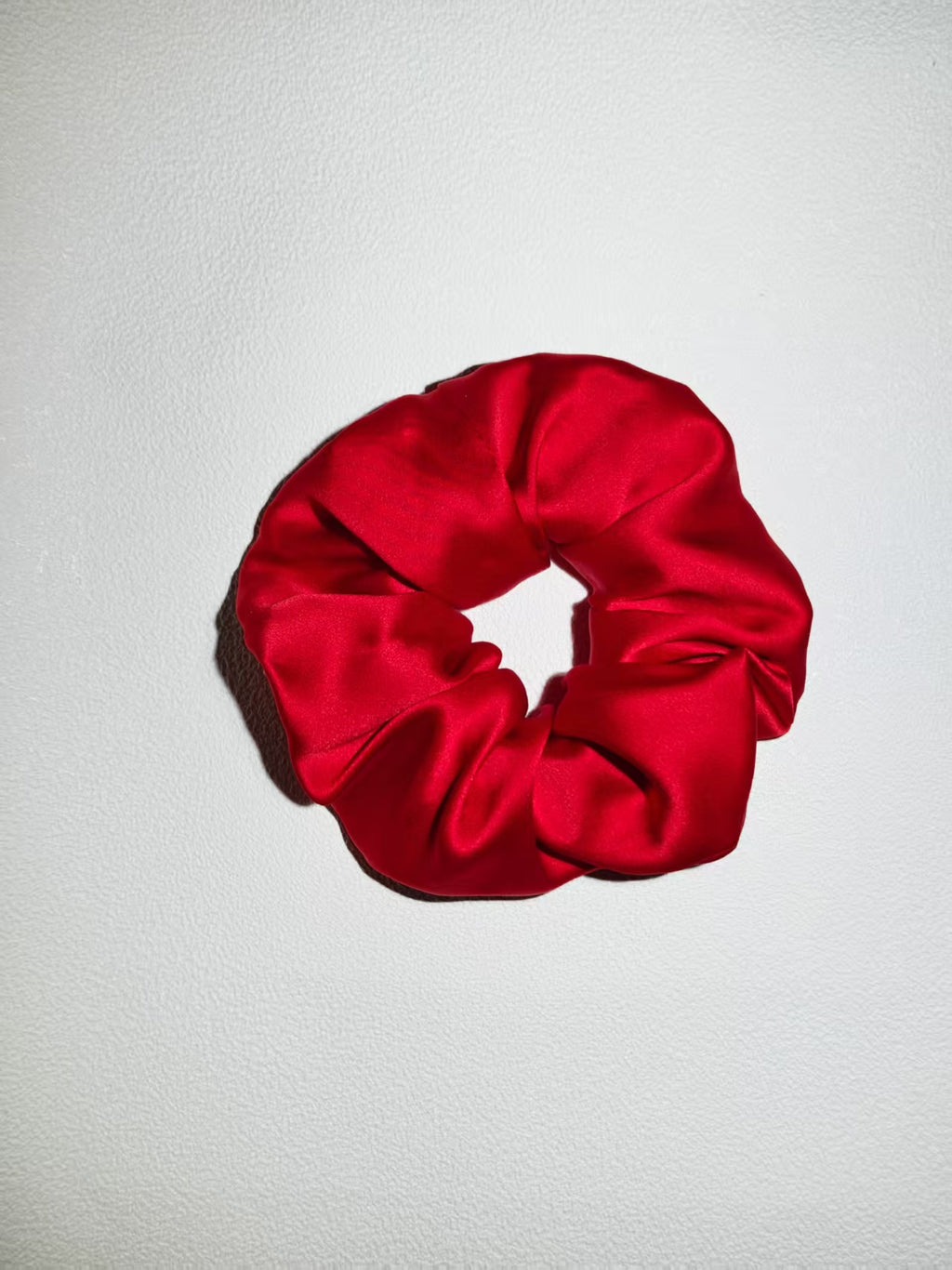 Noir Silk Scrunchie Medium