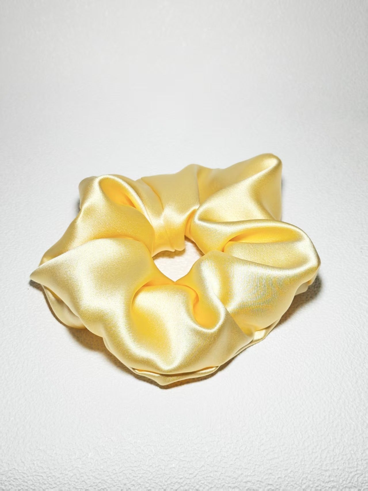 Noir Silk Scrunchie Medium