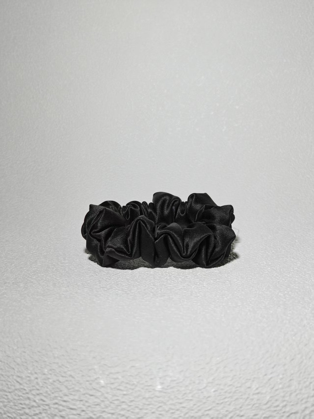 Noir Silk Scrunchie Small