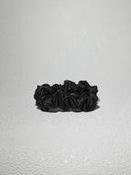 Noir Silk Scrunchie Small