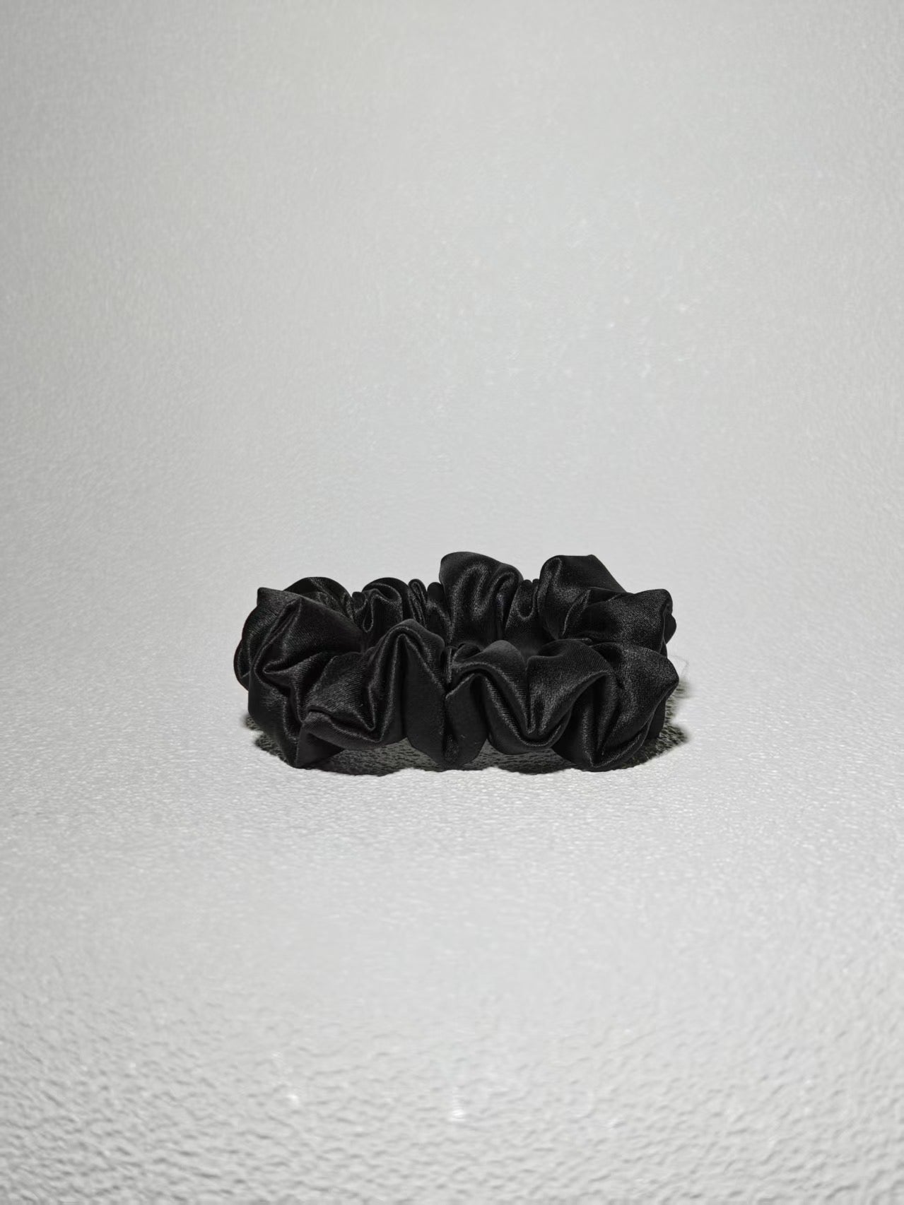 Noir Silk Scrunchie Small